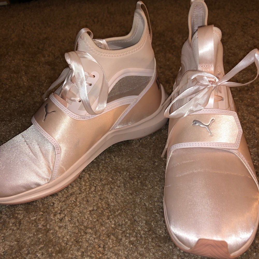 Shiny Pink Pumas Size 10